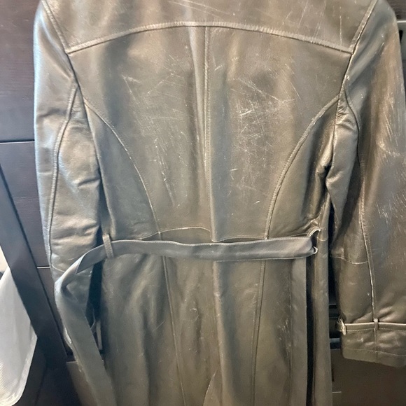 Long vintage leather jacket - Picture 2 of 8